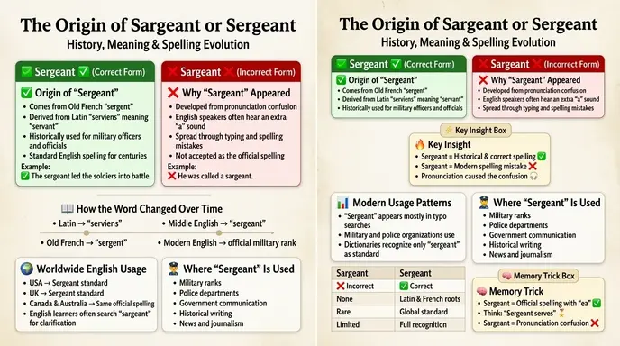 The Origin of Sargeant or Sergeant