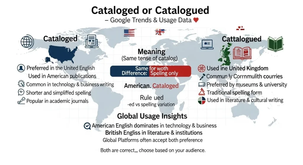 Cataloged or Catalogued – Google Trends & Usage Data