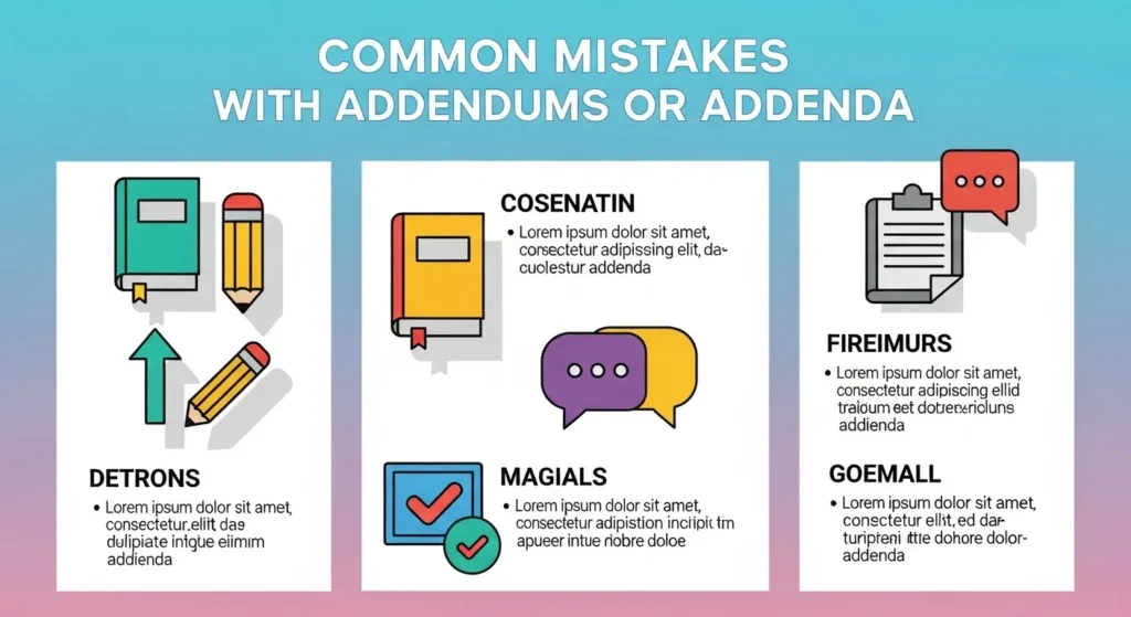 Common Mistakes with Addendums or Addenda