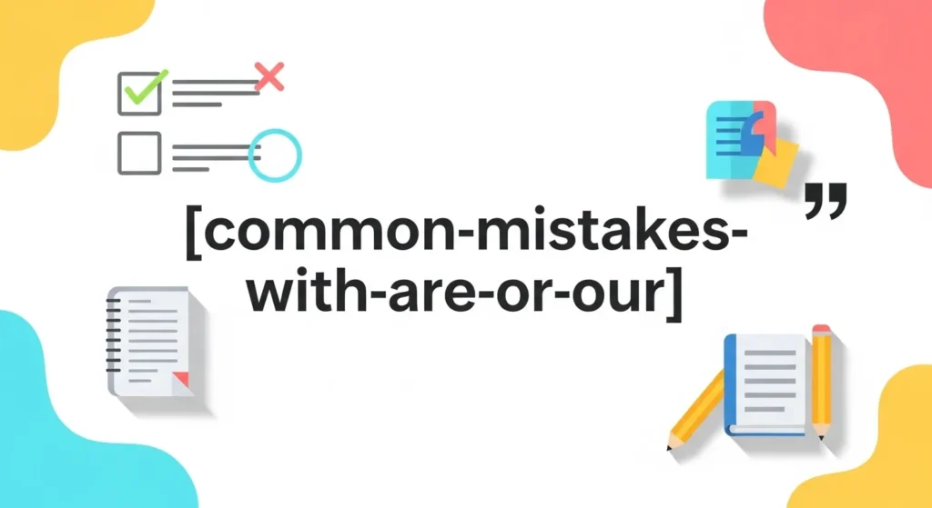 Common Mistakes with Are or Our