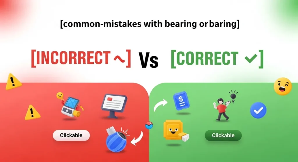 Common Mistakes with Bearing or Baring