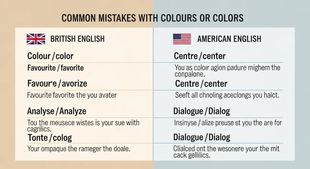 Common Mistakes with Colours or Colors