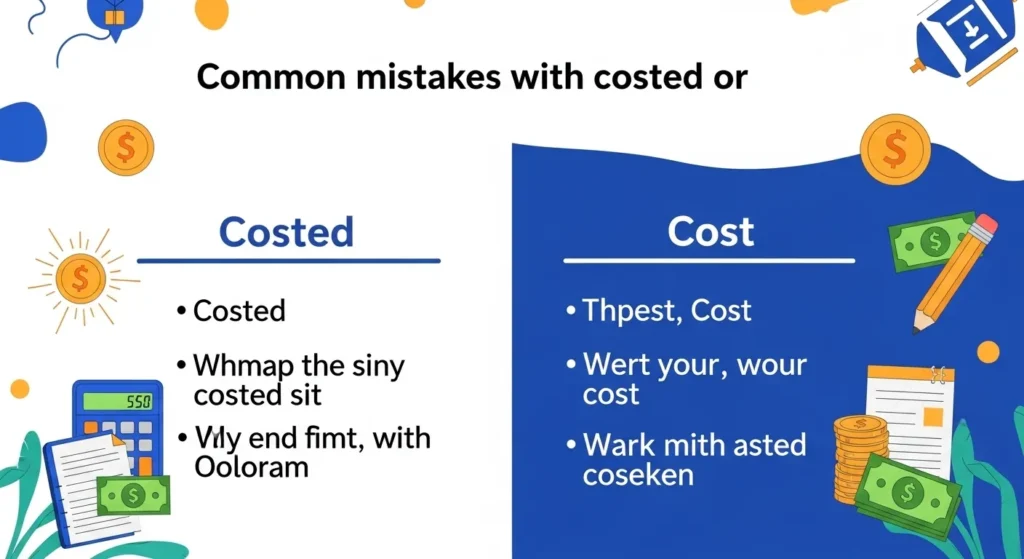 Common Mistakes with Costed or Cost