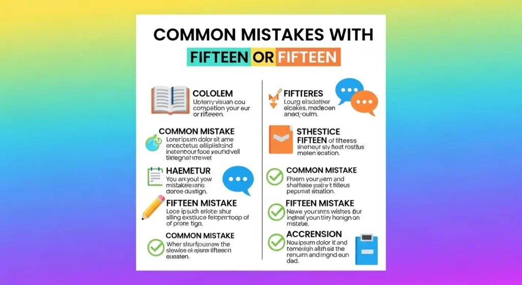 Common Mistakes with Fifteen or Fifthteen