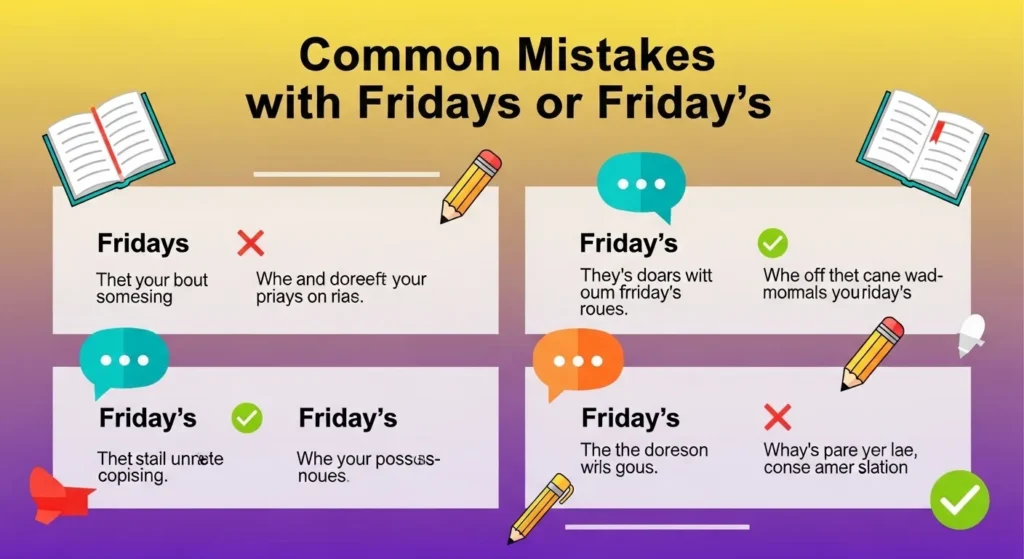 Common Mistakes with Fridays or Friday’s