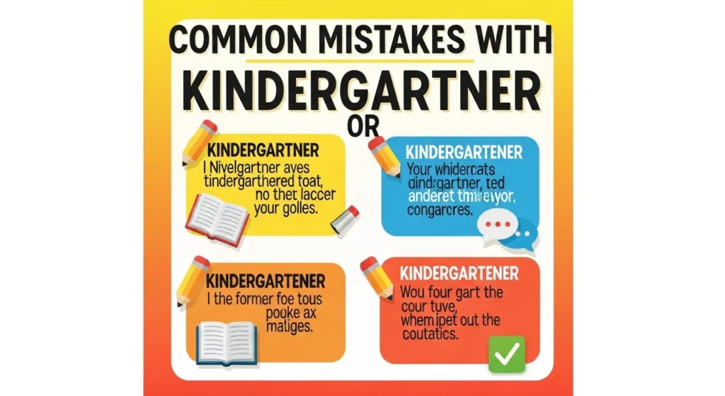 Common Mistakes with Kindergartner or Kindergartener