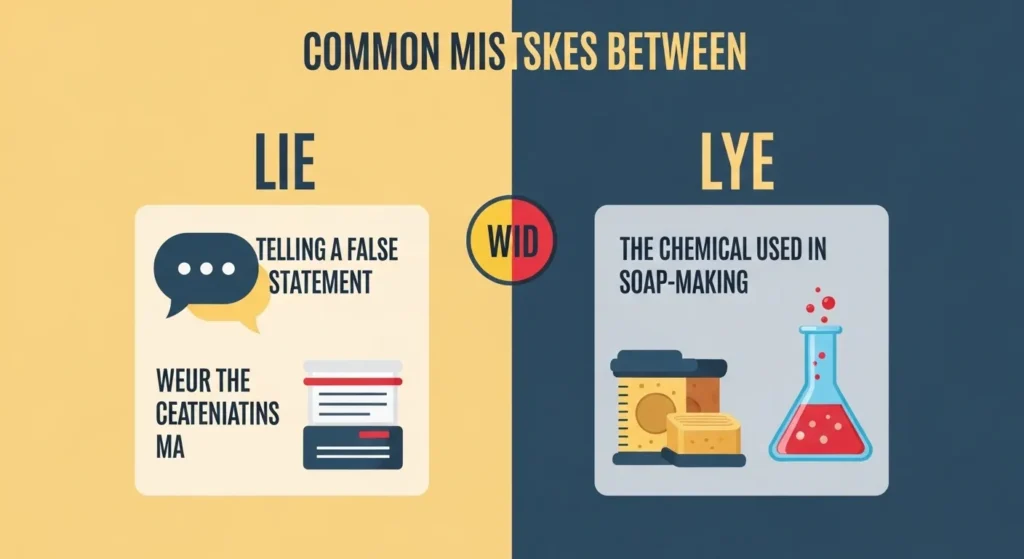 Common Mistakes with Lie or Lye