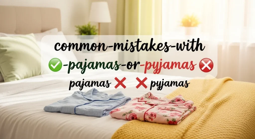 Common Mistakes with Pajamas or Pyjamas