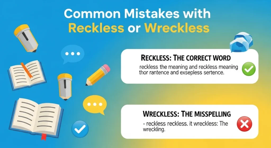 Common Mistakes with Wreckless or Reckless