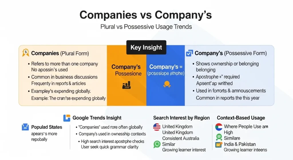 Companies or Company's: Google Trends & Usage Data