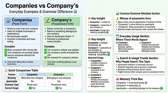 Companies or Company's in Everyday Examples
