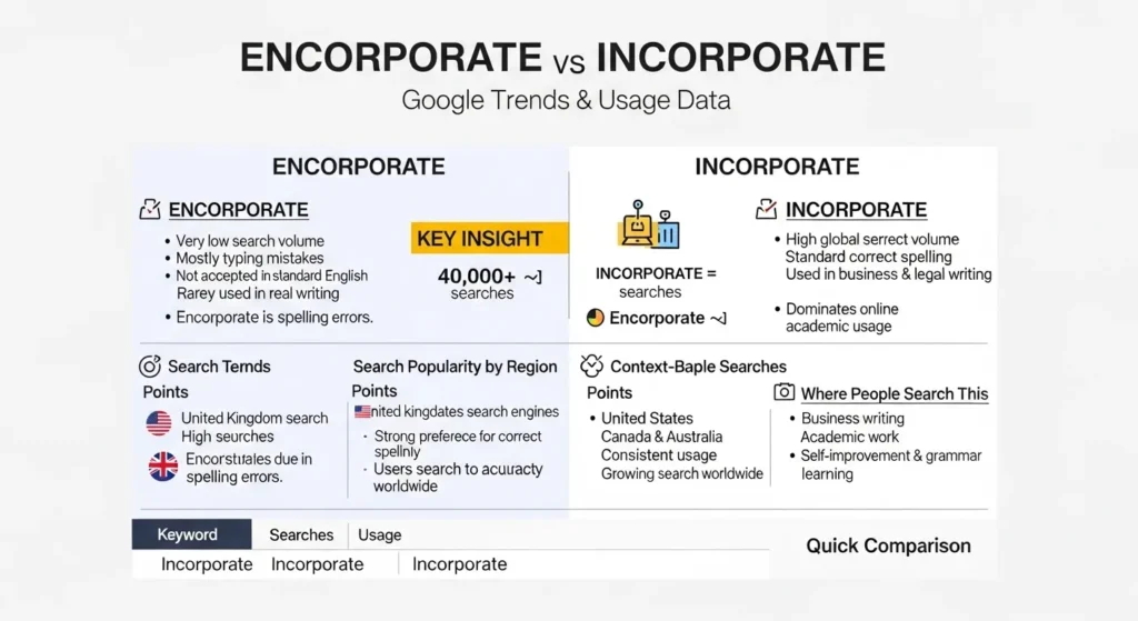 Encorporate/Incorporate: Google Trends & Usage Data