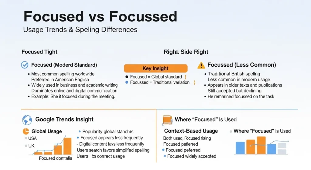 Focused or Focussed: Google Trends & Usage Data