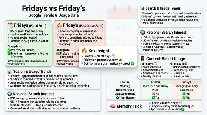 Fridays or Friday’s: Google Trends & Usage Data