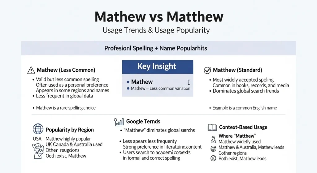 Mathew or Matthew: Google Trends & Usage Data