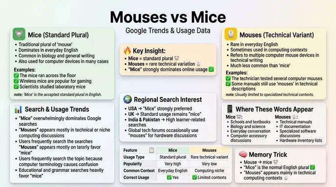 Mouses or Mice: Google Trends & Usage Data