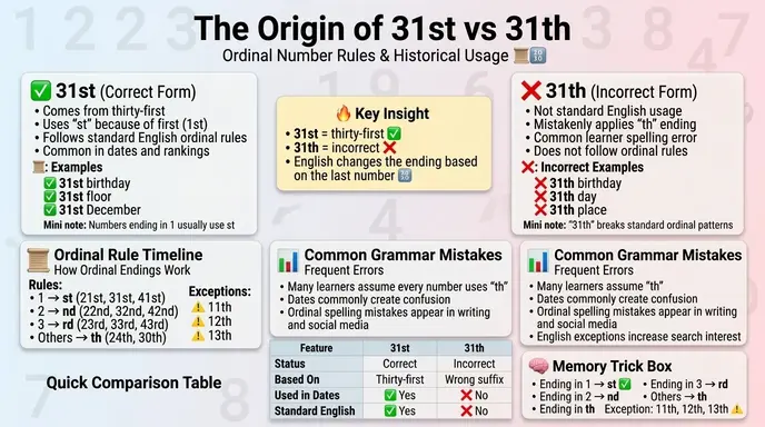 The Origin of 31st or 31th