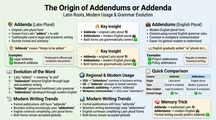 The Origin of Addendums or Addenda