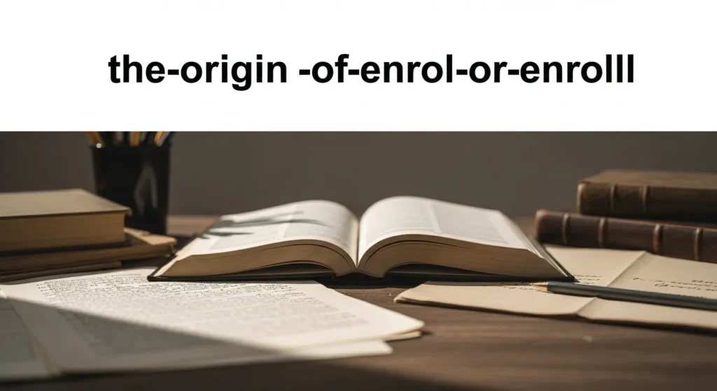 The Origin of Enrol or Enroll