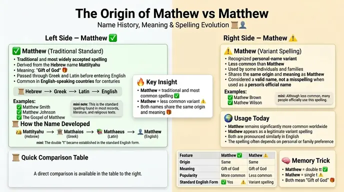 The Origin of Mathew or Matthew