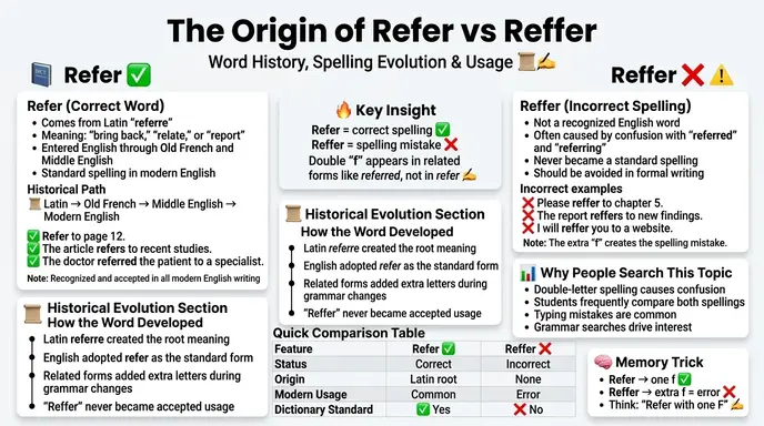 The Origin of Refer or Reffer