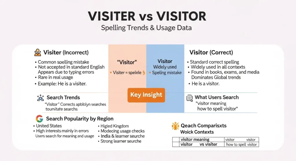 Visiter or Visitor: Google Trends & Usage Data