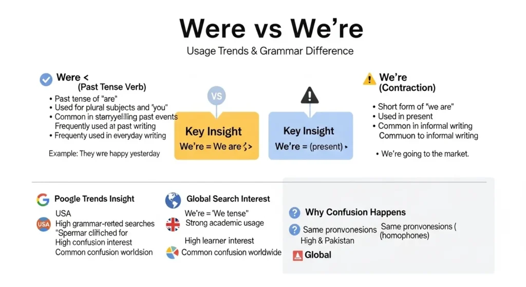 Were or We're: Google Trends & Usage Data
