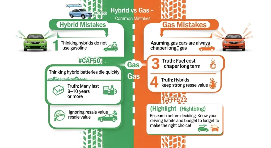 ❌ Common Mistakes When Choosing Hybrid or Gas