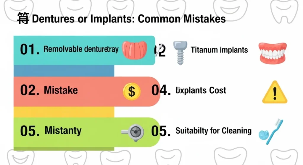 ❌ Dentures or Implants: Common Mistakes