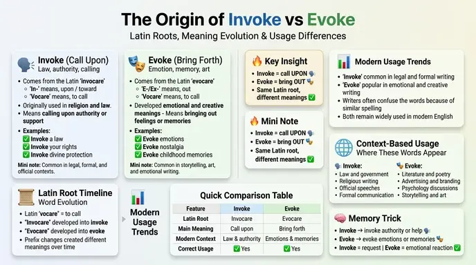 The Origin of Invoke or Evoke