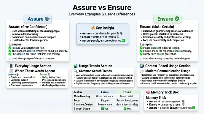 Assure or Ensure in Everyday Examples ✍️