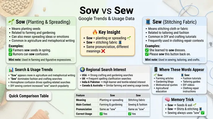 Sow or Sew: Google Trends & Usage Data