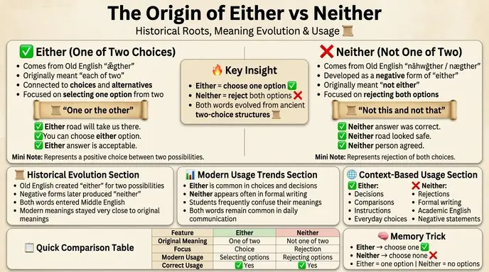 The Origin of Either or Neither
