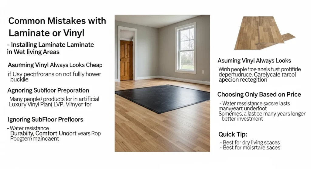 ⚠️ Common Mistakes with Laminate or Vinyl