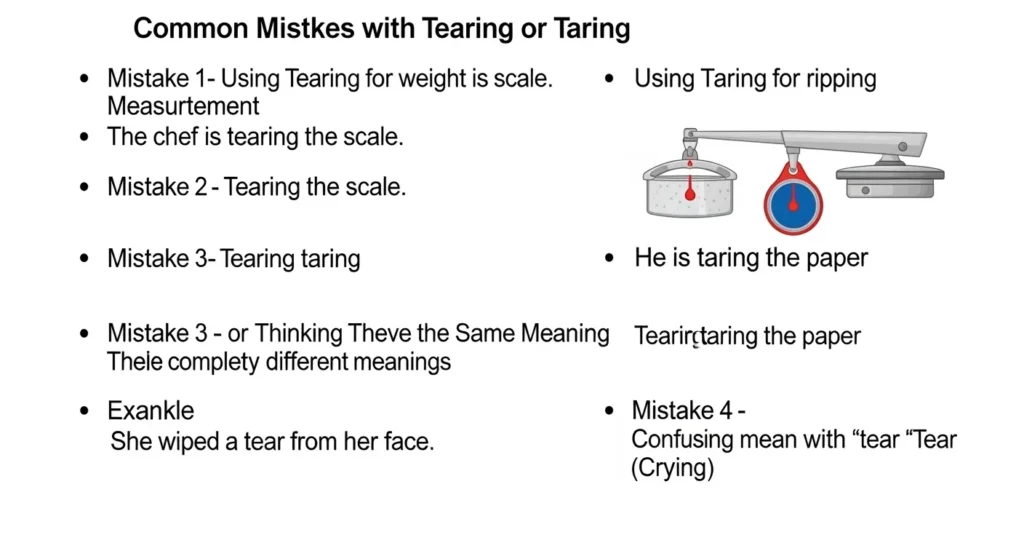 ⚠️ Common Mistakes with Tearing or Taring
