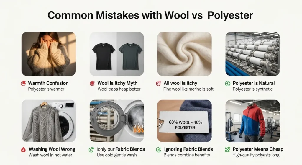 ❌ Common Mistakes with Wool or Polyester ⚠️
