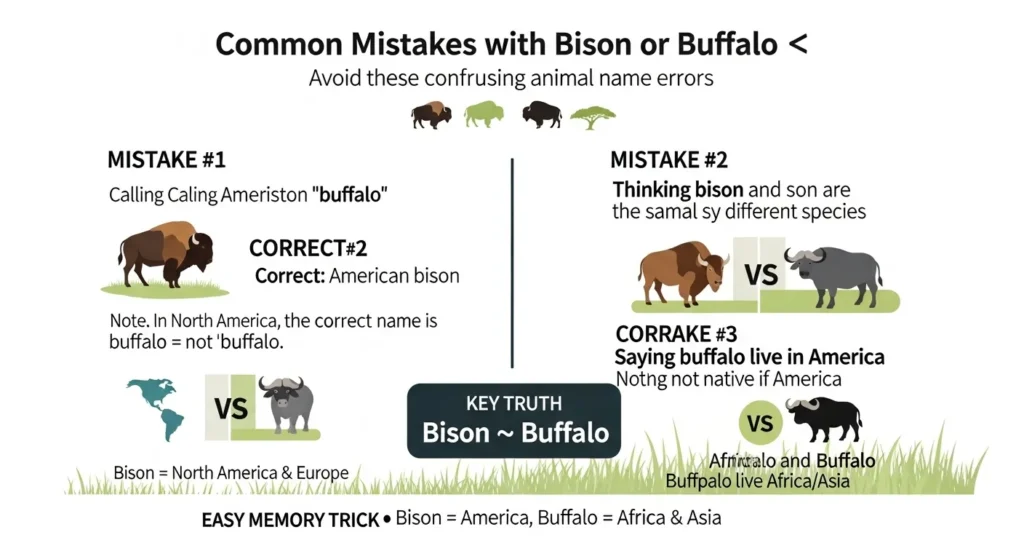 Common Mistakes with Bison or Buffalo