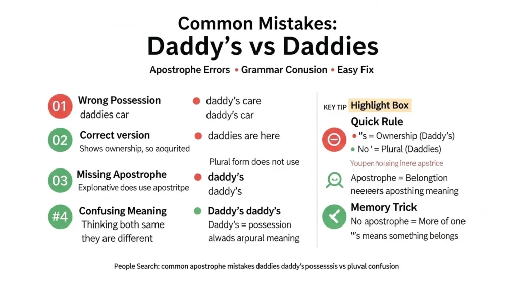 Common Mistakes daddy's or daddies