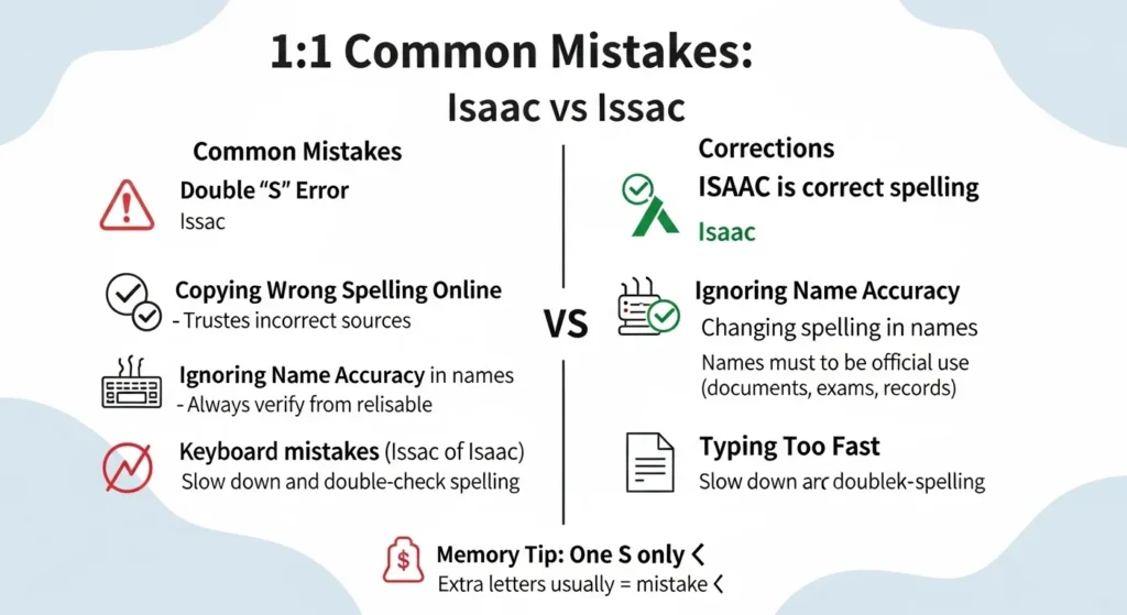 Common Mistakes issac vs isaac