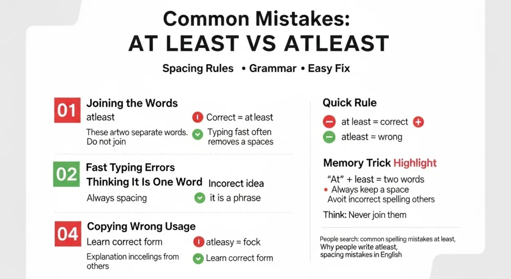 Common Mistakes with Atleast or At Least ❌⚠️