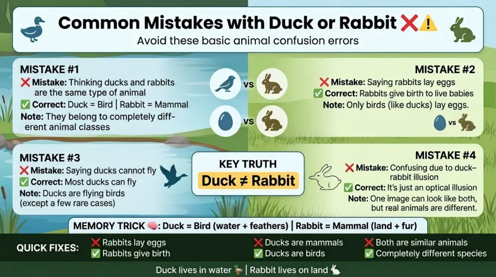Common Mistakes with Duck or Rabbit ❌⚠️