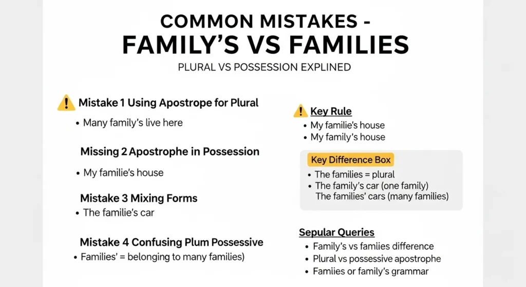 Common Mistakes with Family’s or Families ❌⚠️