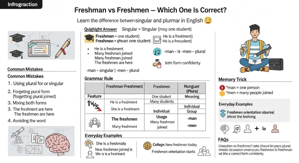 Common Mistakes with Freshman vs Freshmen ❌⚠️