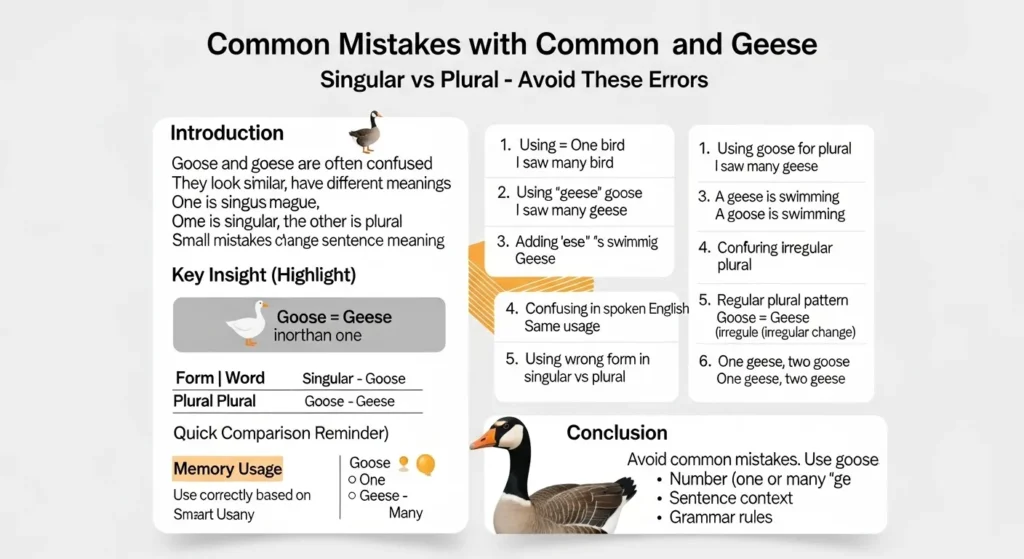 Common Mistakes with Geese or Goose ❌⚠️