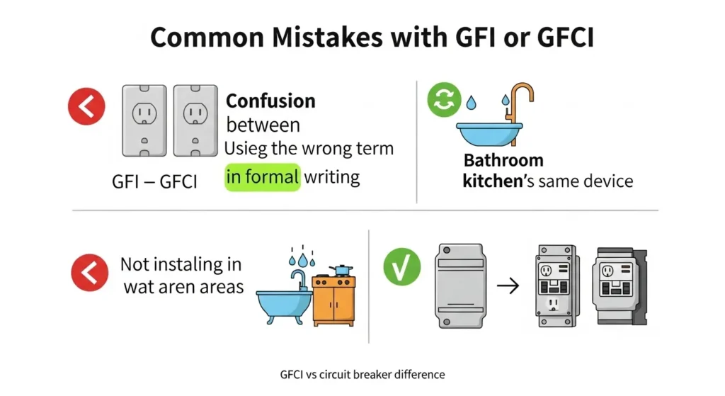 Common Mistakes with GFI or GFCI ❌⚠️