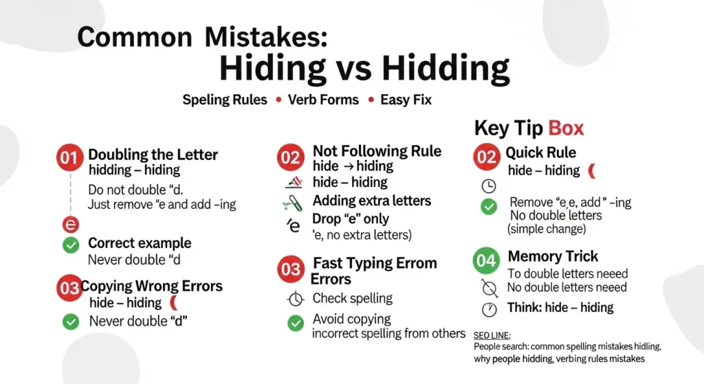 Common Mistakes with Hiding or Hidding ❌⚠️