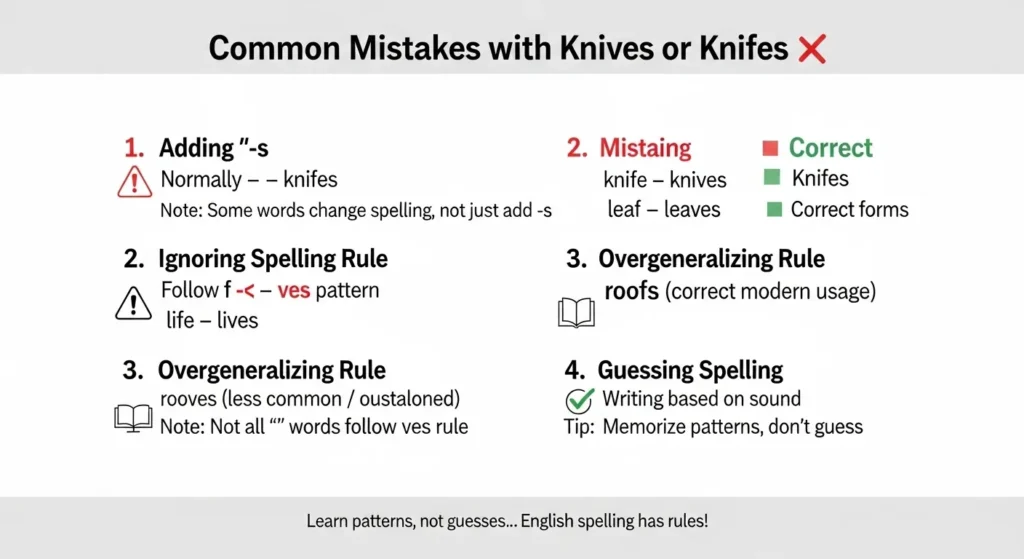 Common Mistakes with Knives or Knifes ❌⚠️