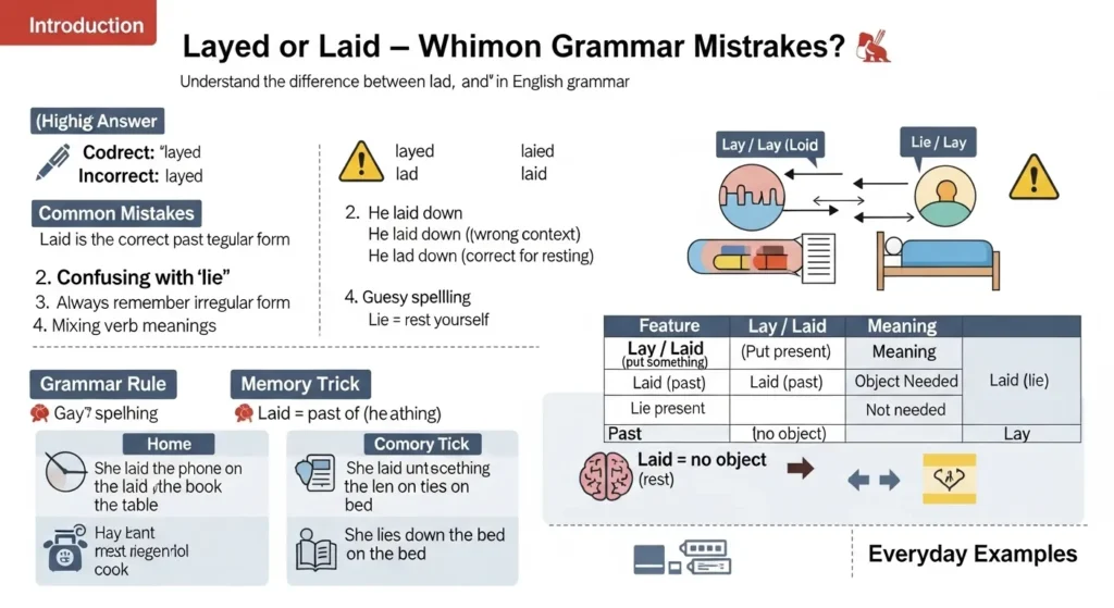Common Mistakes with Layed or Laid ❌⚠️