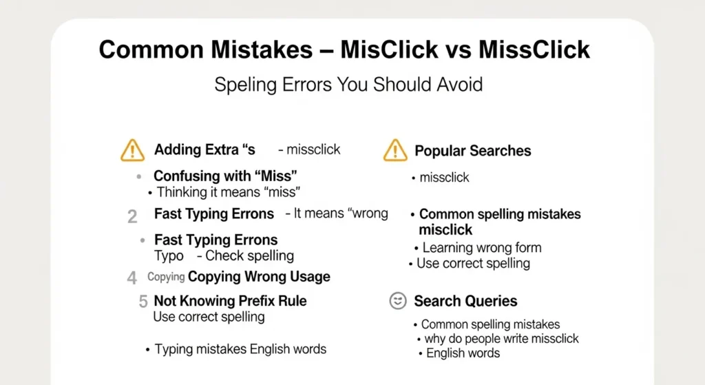 Common Mistakes with Misclick or Missclick ❌⚠️