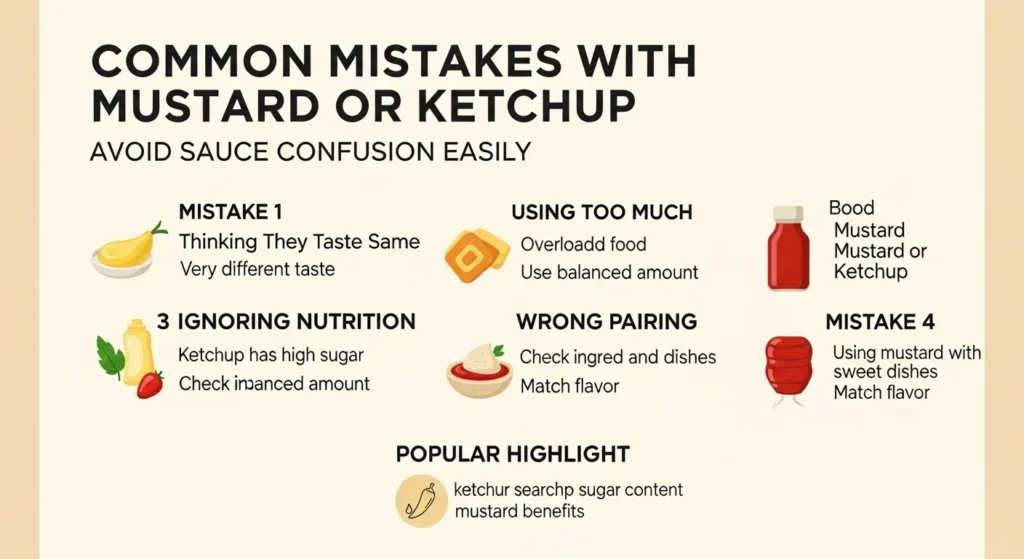 Common Mistakes with Mustard or Ketchup ❌⚠️